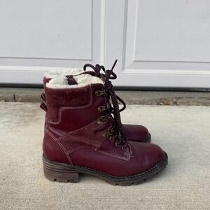 COLLÈGE "OXBLOOD" LEATHER & SUEDE BOOTS